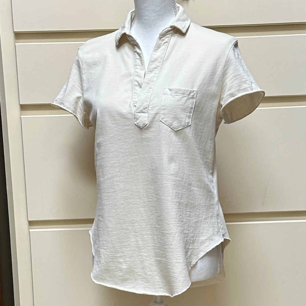 Frank & Eileen Charlotte Perfect Polo cream size Small